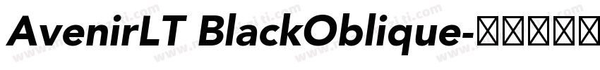 AvenirLT BlackOblique字体转换